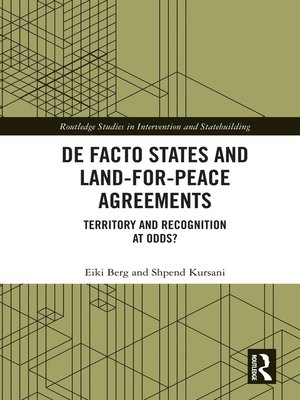 cover image of De Facto States and Land-for-Peace Agreements